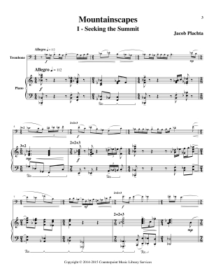 Mountainscapes - Plachta - Trombone/Piano - Sheet Music