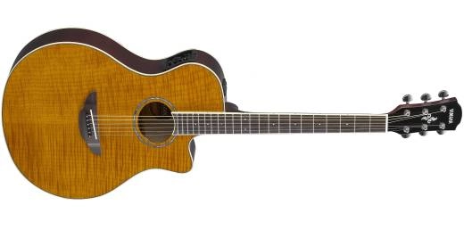 Yamaha - APX600FM Acoustic Electric w/Cutaway - Flame Maple Amber