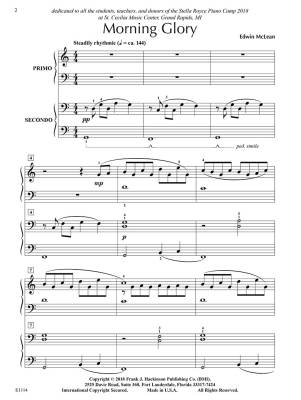 Morning Glory - McLean - Piano Duet (1 Piano, 4 Hands)