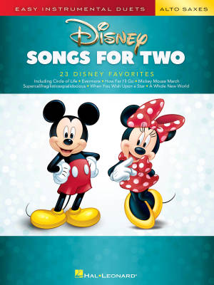 Disney Songs for Two Saxes - Phillips - Saxophone Duets - Book