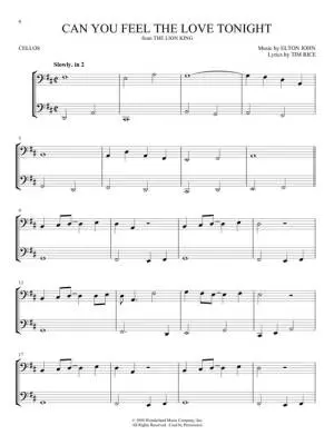 Disney Songs for Two Cellos - Phillips - Cello Duets - Book