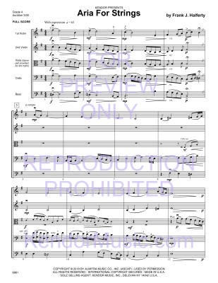 Aria For Strings - Halferty - String Orchestra - Gr. 4