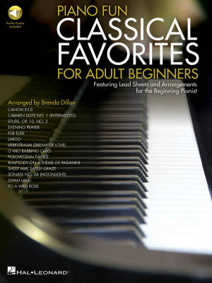 Hal Leonard - Piano Fun: Classical Favorites for Adult Beginners - Dillon - Book/Audio Online
