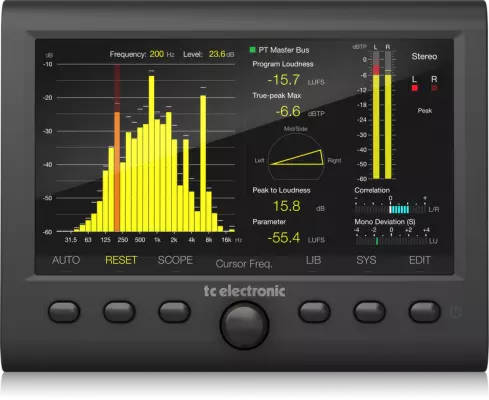Clarity M Stereo Desktop Audio Meter with 7\'\' High Resolution Display