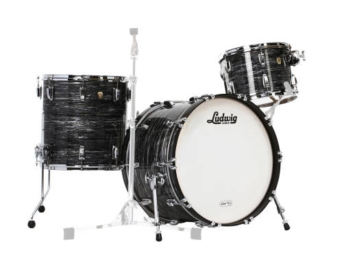 Ludwig Drums - Classic Maple Fab 22 3-Piece Shell Pack (22,13,16) - Vintage Black Oyster