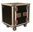 Gator - ATA Wood Deep Rack Case 12U; 24&#8243; Deep; w\/ Casters