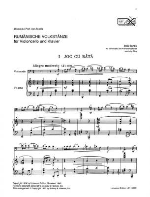 Romanian Folk Dances - Bartok/Silva - Cello/Piano