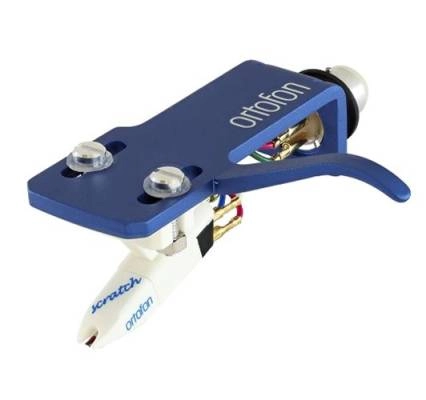 Ortofon - OM Scratch White Cartridge Pre-mounted on SH-4 Blue headshell