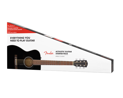 CC-60S Concert Acoustic Guitar Starter Pack - Black
