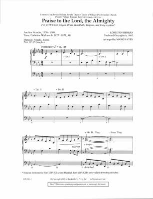 Praise to the Lord, the Almighty - Hayes - SATB