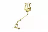 Trophy - One-piece Trombone Lyre - Gold, 9\/16