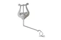 Trophy - One-piece Trombone Lyre - Nickel 9\/16