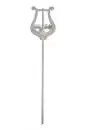 Trophy - TR9500MN Straight Baritone Lyre, 6 Stem - Nickel Finish