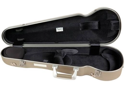 Supreme L\'Opera Hightech Polycarbonate Contoured Violin Case - Champagne/Silver