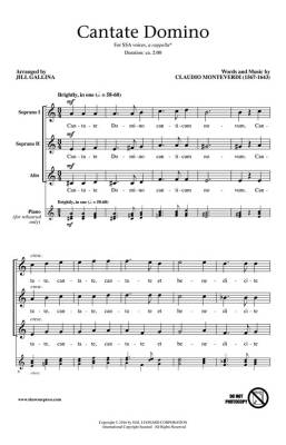 Cantate Domino - Monteverdi/Gallina - SSA