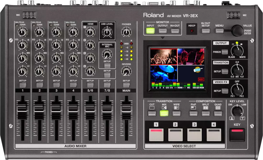 VR-3EX Audio Visual Mixer with Webstreaming