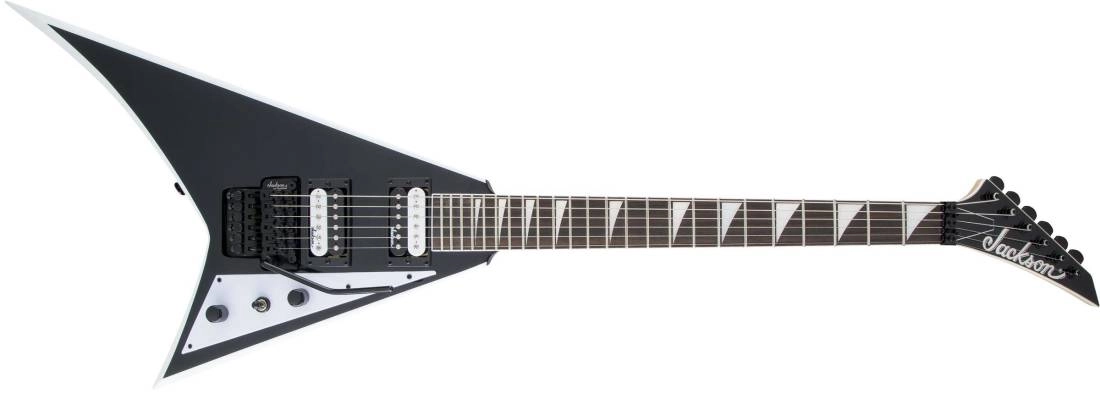 JS Series Rhoads JS32, Amaranth Fingerboard - Black with White Bevels