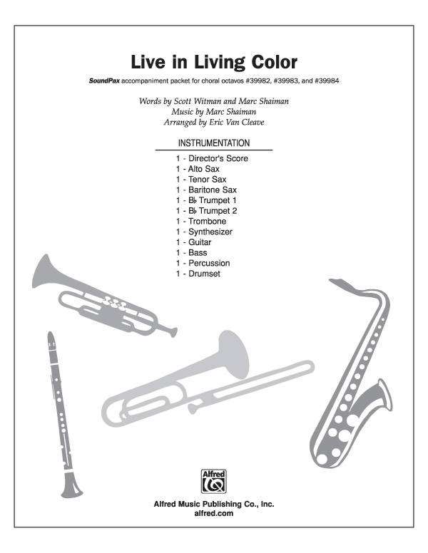 Live in Living Color (From the Musical Catch Me If You Can) - Wittman/Shaiman/Van Cleave - SoundPax Accompaniment Parts