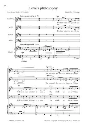 Love\'s Philosophy: Three Songs of Love - Shelley /Tennyson /Byron /L\'Estrange - SATB