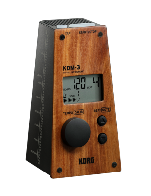 KDM-3 Limited Edition Quartz Metronome w/Volume & Rhythms - Wood Front Panel