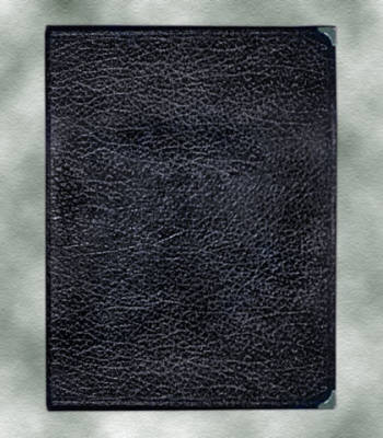 Leatherette Choral Folio With 2 Strings - Black