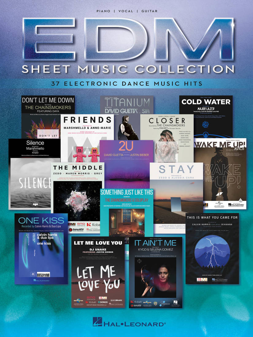 EDM Sheet Music Collection: 37 Electronic Dance Music Hits - Piano/Vocal/Guitar - Book