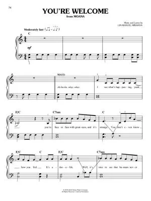 Disney Latest Hits: 15 Recent Disney Favorites - Easy Piano - Book
