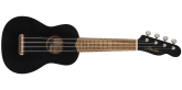 Fender - Venice Soprano Ukulele, Walnut Fretboard - Black
