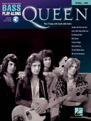 Hal Leonard - Queen: Bass Play-Along Volume 39 - Bass Guitar TAB - Book/Audio Online