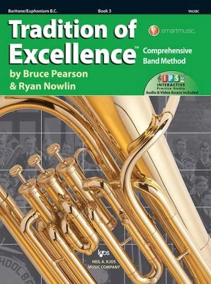 Kjos Music - Tradition of Excellence Book 3 - Pearson/Nowlin - Baritone/Euphonium B.C. - Book/Media Online