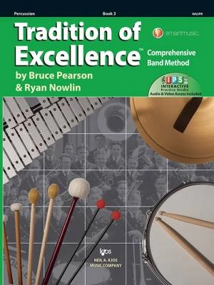 Kjos Music - Tradition of Excellence Book 3 - Pearson/Nowlin - Percussion - Book/Media Online