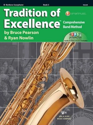 Kjos Music - Tradition of Excellence Book 3 - Pearson/Nowlin - Eb Baritone Saxophone - Book/Media Online