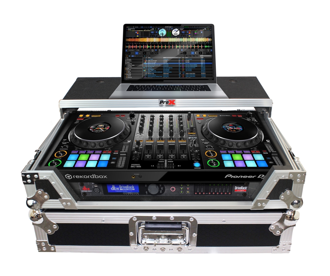 XS-DDJ1000WLT Flight Case w/Laptop Shelf and Wheels for Pioneer DDJ-1000