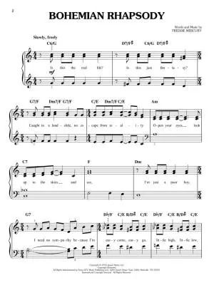 Bohemian Rhapsody - Mercury - Easy Piano - Sheet Music