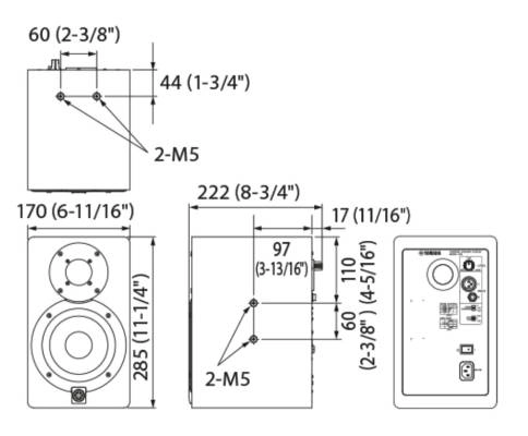 HS5I 5\'\' 2-Way Bi-Amplified Powered Studio Monitor w/Integrated Mounting Points (Single)