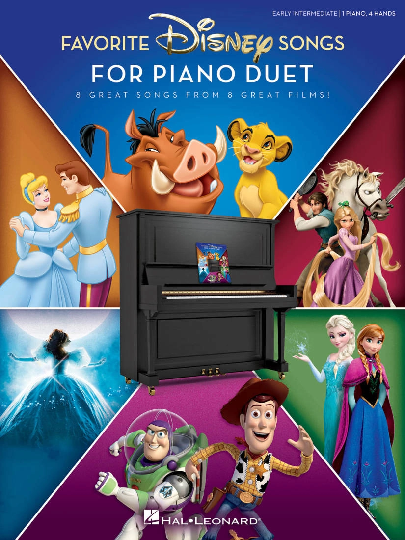 Favorite Disney Songs for Piano Duet - Piano Duet (1 Piano, 4 Hands) - Book