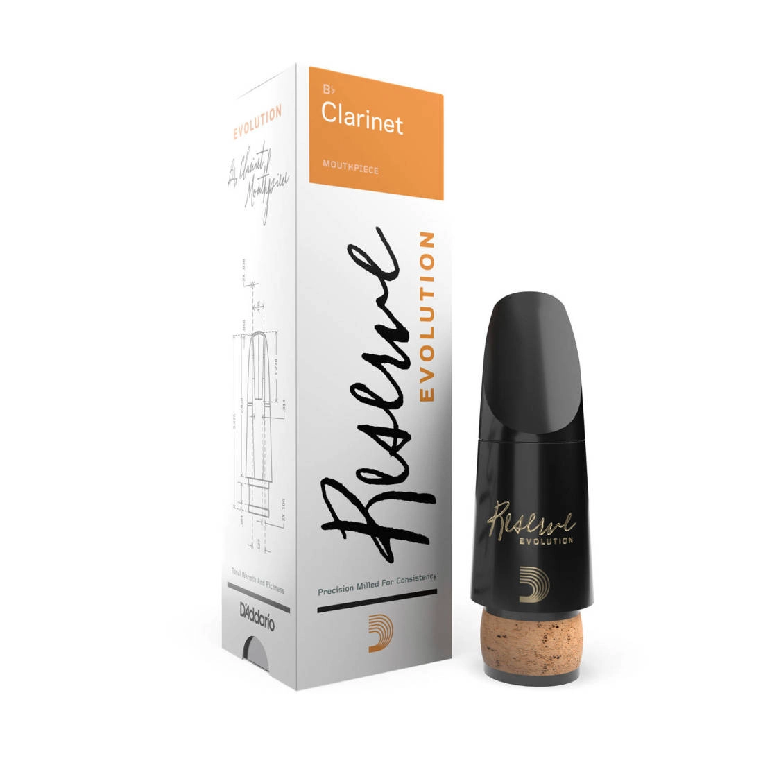 Reserve Evolution Bb Clarinet Mouthpiece - EV10 (440Hz, 1.08mm, Med-Long Facing)