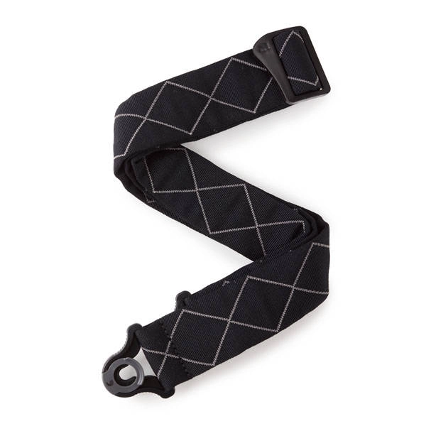 50mm Auto Lock Guitar Strap - Black Diamond Padded