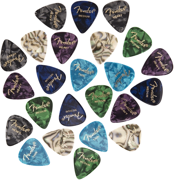 351 Shape Premium Celluloid Picks, Mixed (24 Pack)