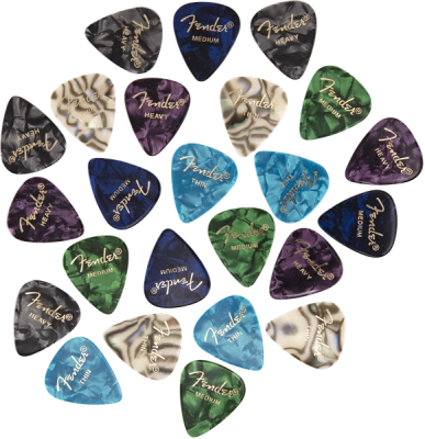 351 Shape Premium Celluloid Picks, Mixed (24 Pack)
