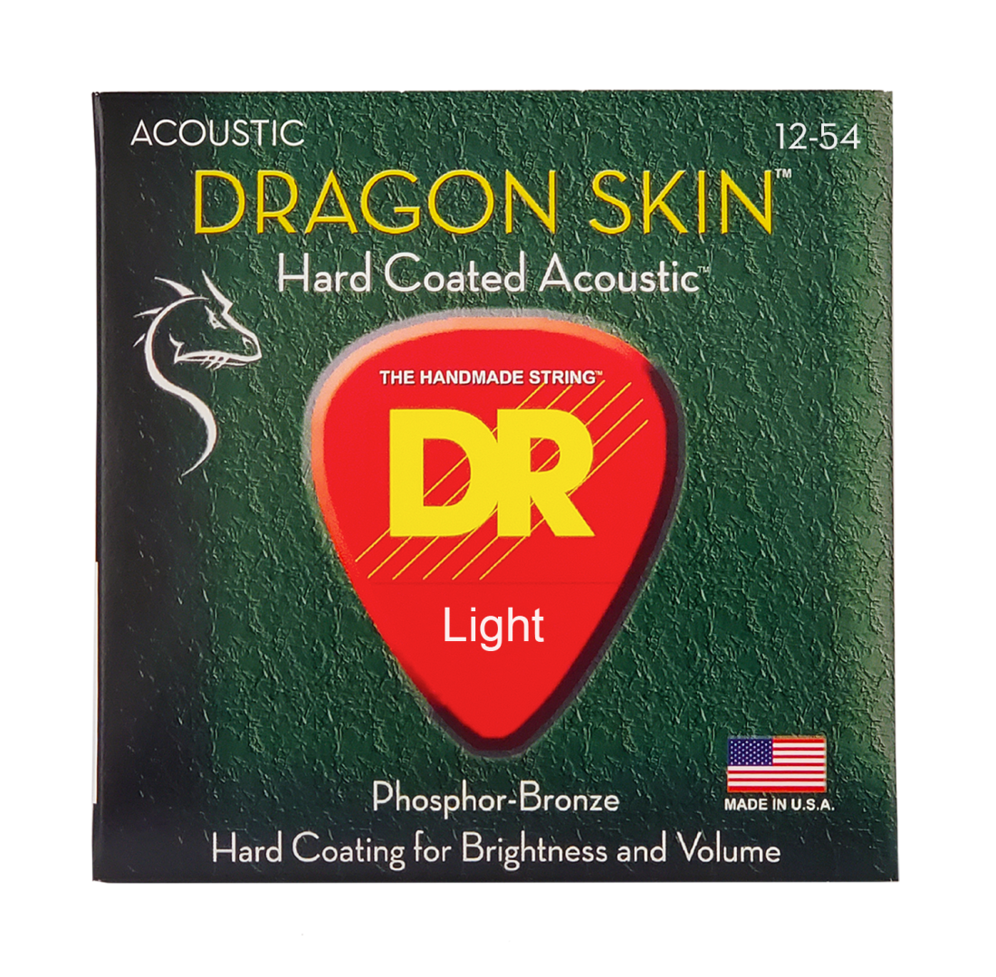 Dragon-Skin Coated Phosphor Bronze Acoustic Strings - 12-54