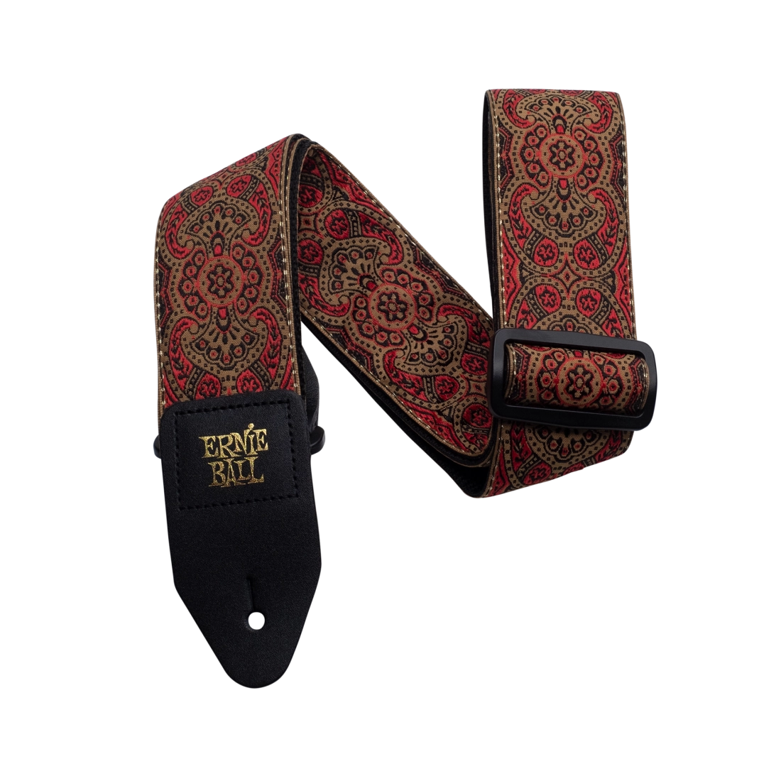 Crimson Paisley Jacquard Strap