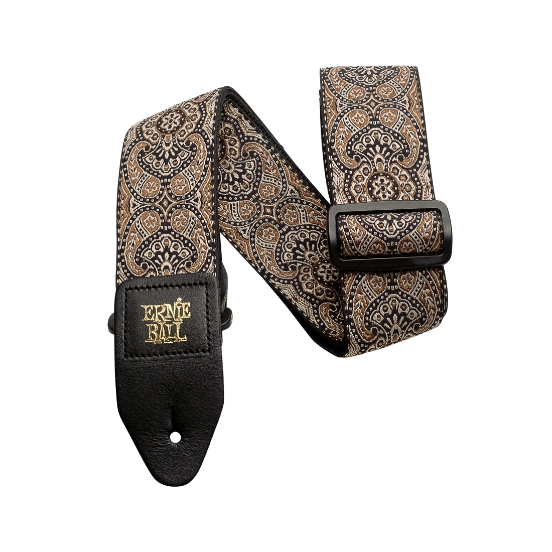 Gold & Black Paisley Jacquard Strap