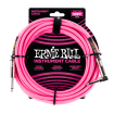 Ernie Ball - 10 Straight/Angle Braided Cable - Neon Pink