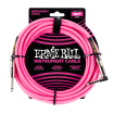 Ernie Ball - 18 Straight/Angle Braided Cable - Neon Pink