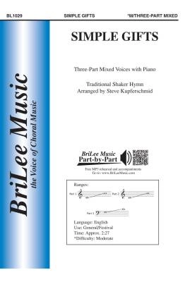 BriLee Music Publishing - Simple Gifts - Traditional/Kupferschmid- 3pt Mixed