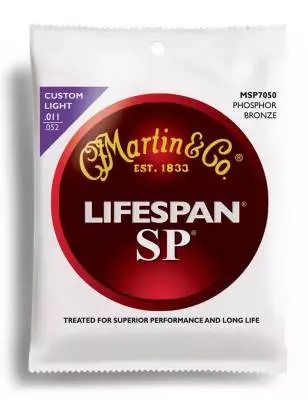SP Lifespan Phos Bronze Acoustic Strings - Custom Light 11-52