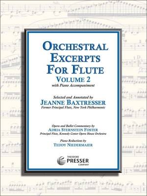 Theodore Presser - Orchestral Excerpts for Flute, Volume 2 - Baxtresser - Flute/Piano - Book