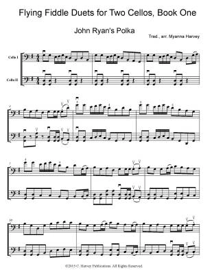 Flying Fiddle Duets for Two Cellos, Book One - Harvey - Cello Duets - Book