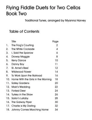 Flying Fiddle Duets for Two Cellos, Book Two - Harvey - Cello Duets - Book